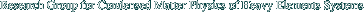 Research Group for Condensed Matter